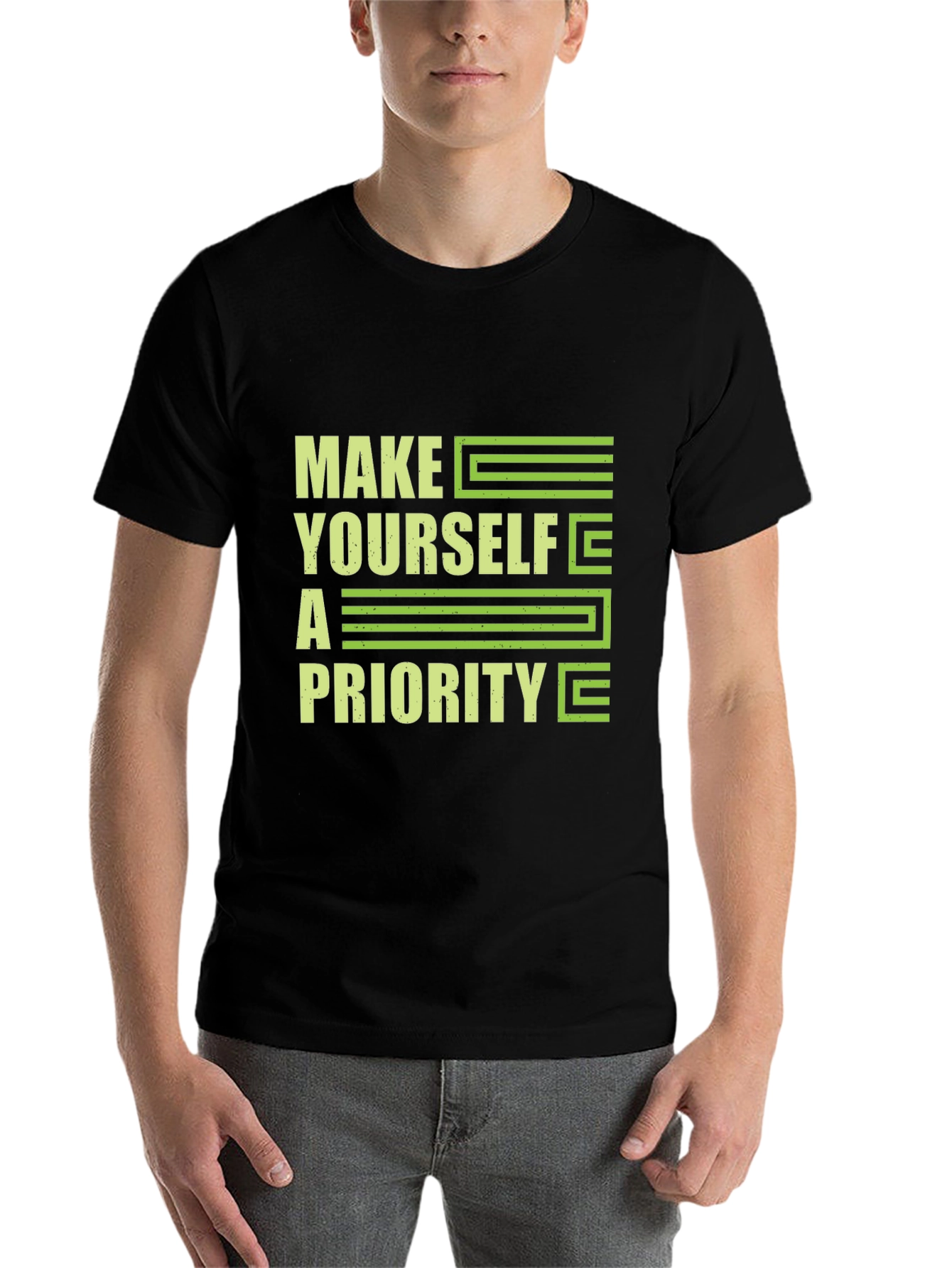 Black Make Yourself a Priority T-Shirt view 7