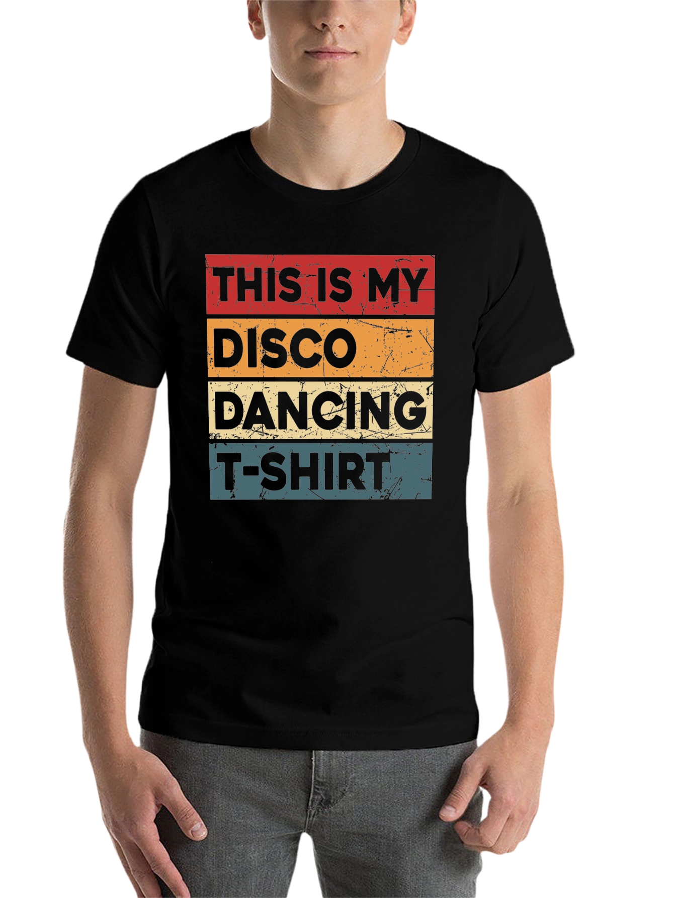 Black Disco Dancing Graphic T-Shirt - Retro Style view 7