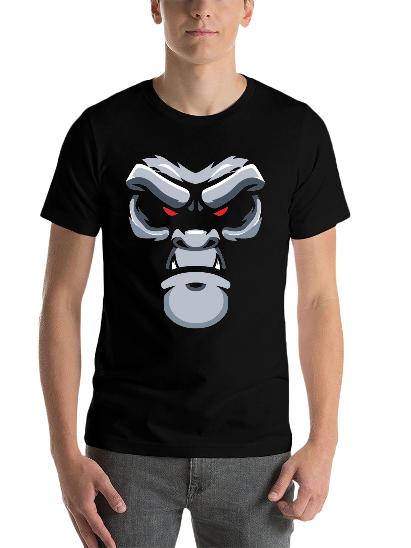Black Cool Gorilla Graphic Tee - Black T-Shirt view 7