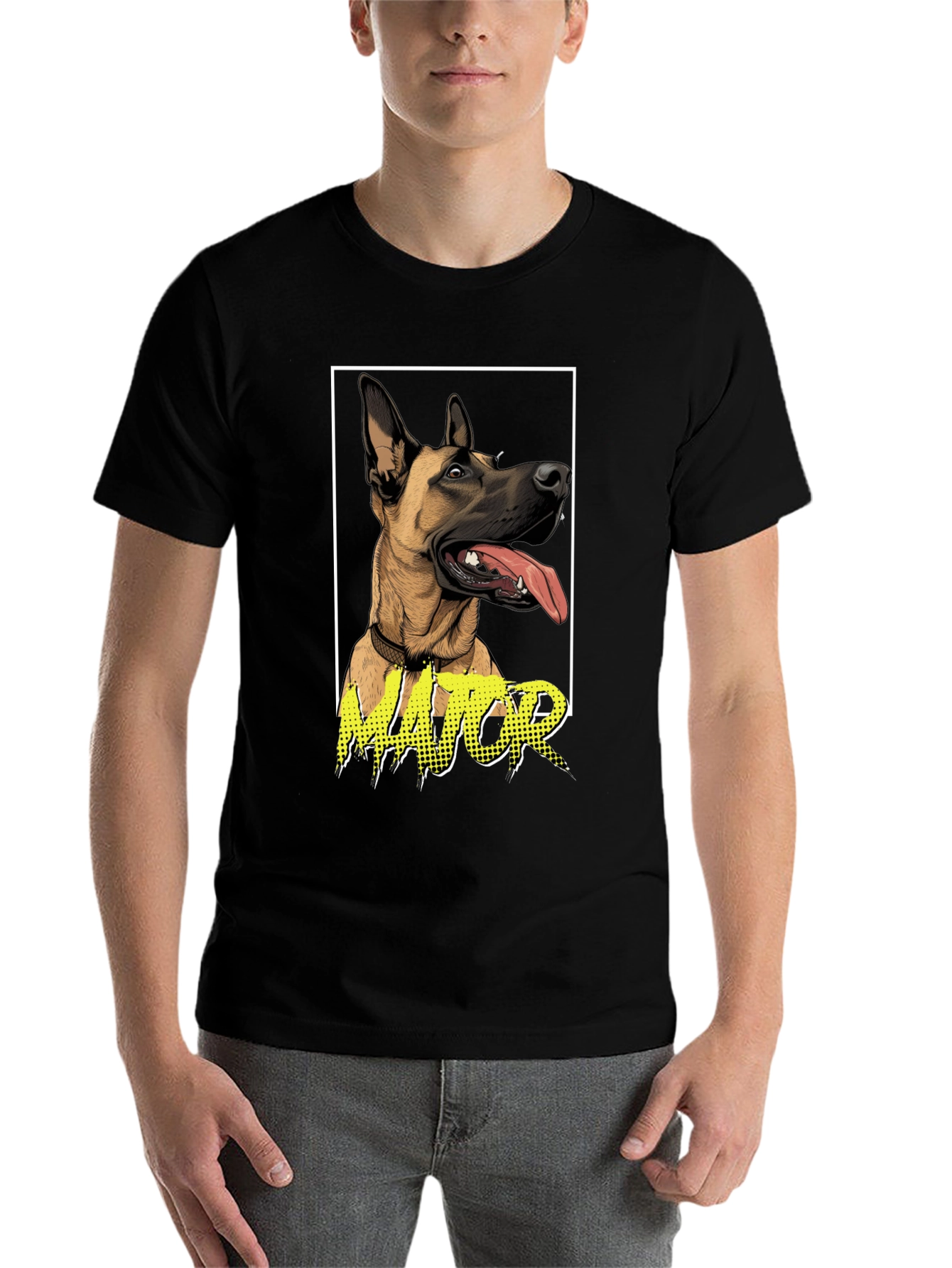 Black Dog Lover's 'Major' Graphic Tee - Black view 7
