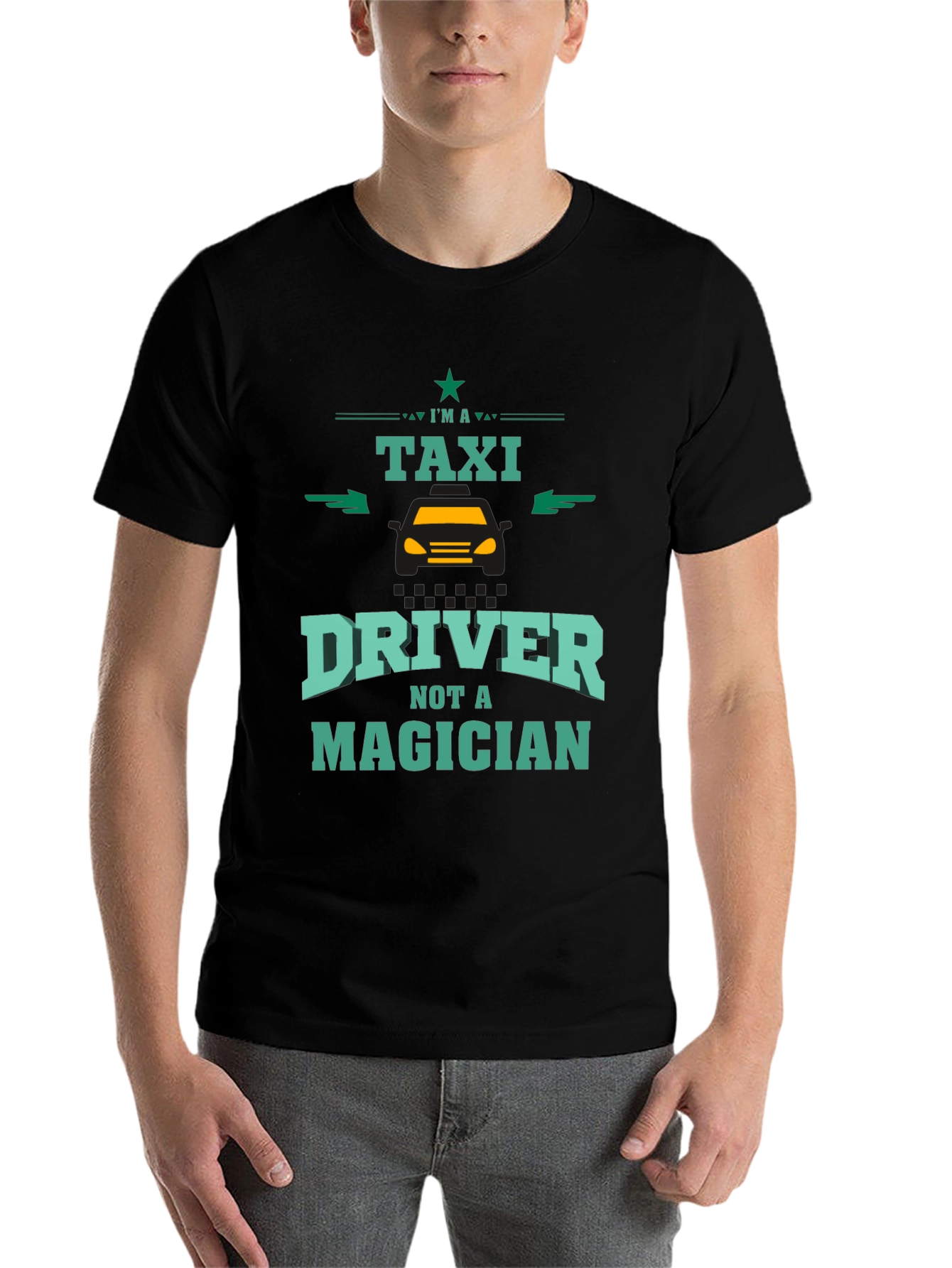 Black Taxi Driver Novelty Graphic T-Shirt view 7