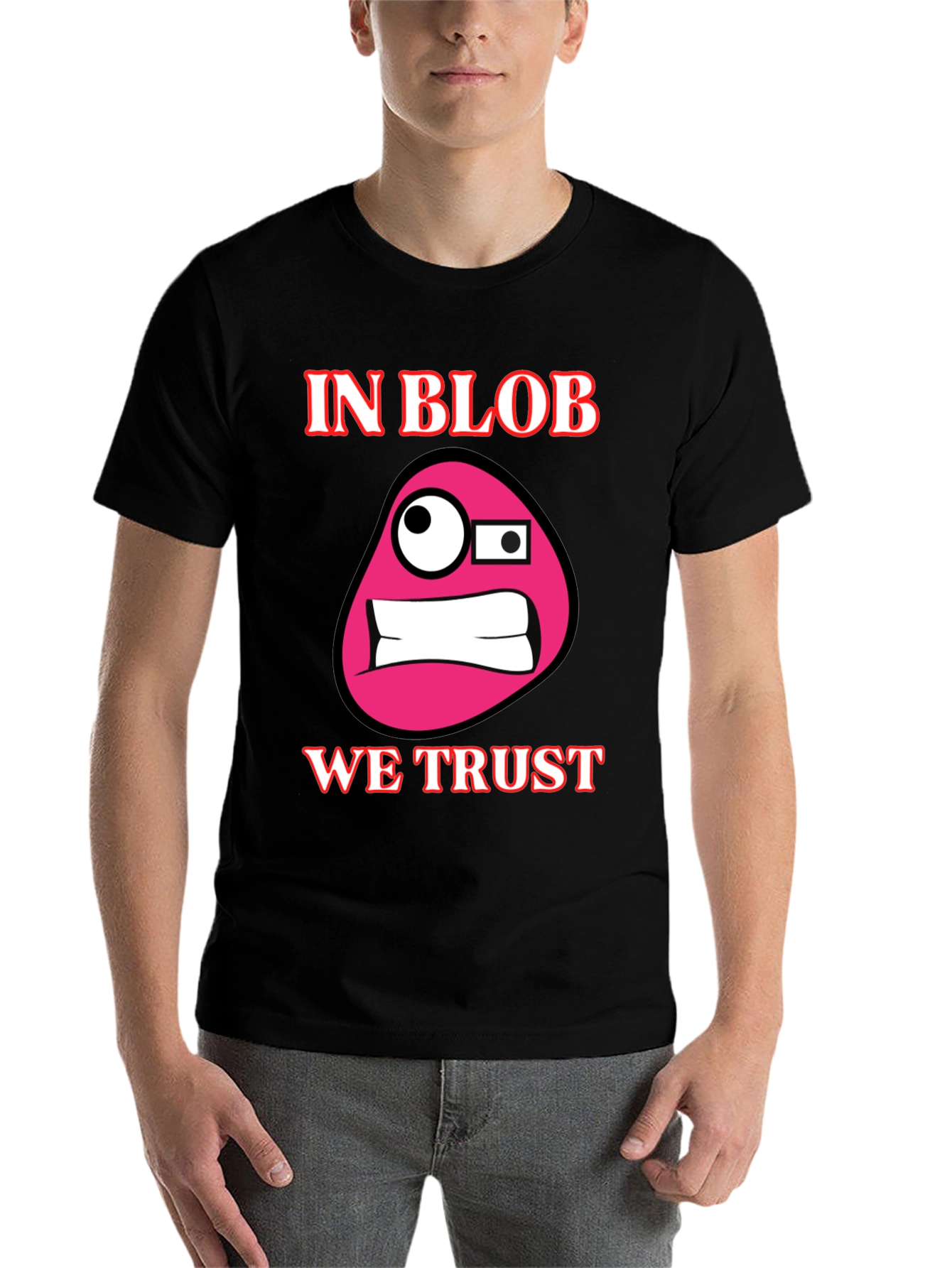 Black In Blob We Trust Funny Graphic Tee view 7
