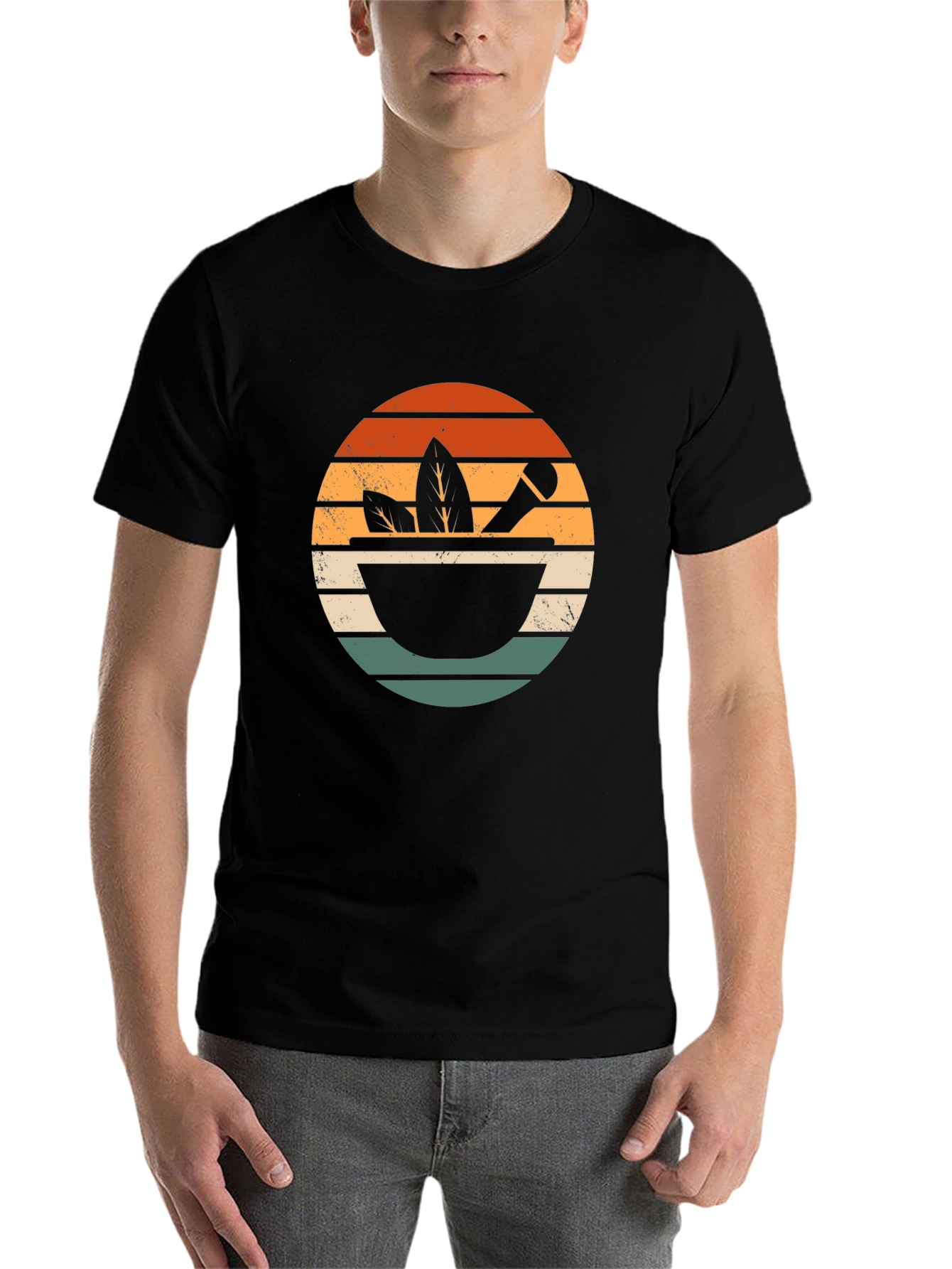 Black Retro Apothecary T-Shirt - Herbal Medicine Design view 7