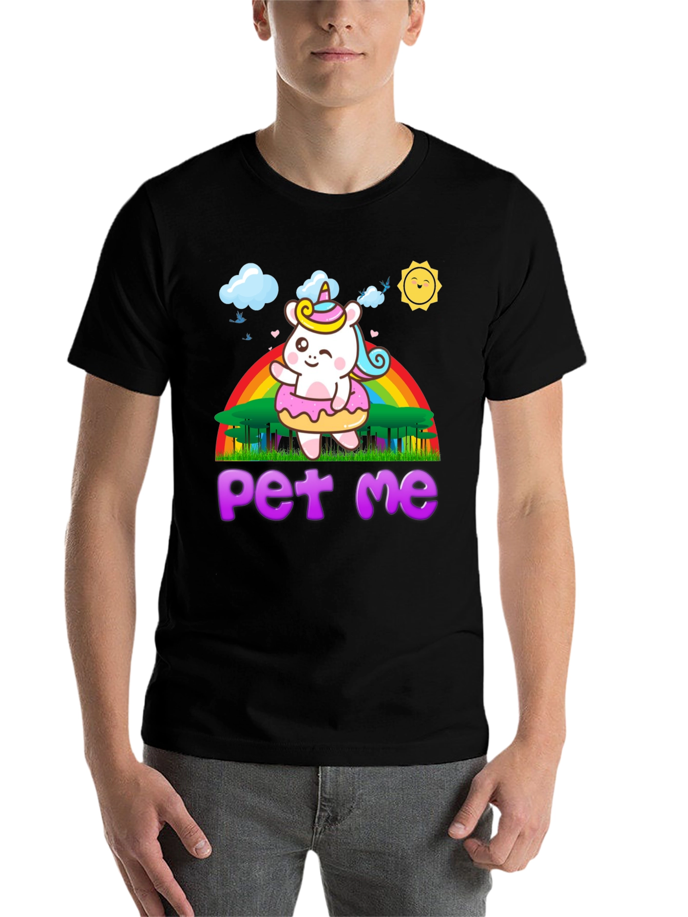 Unicorn Donut Graphic Tee - Pet Me - 7