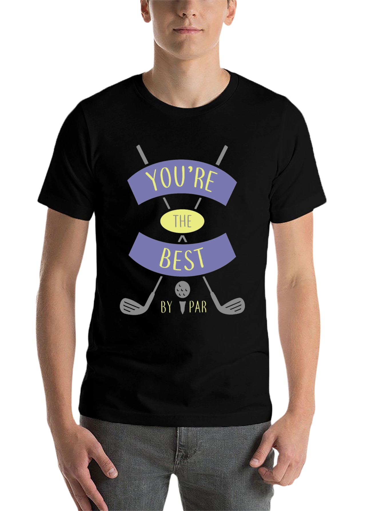 Black You're The Best By Par Golf T-Shirt view 7