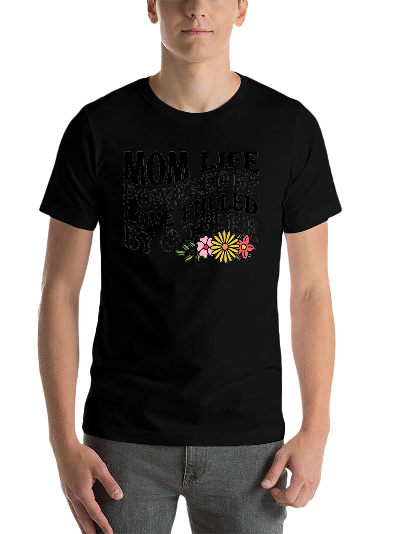 Black Mom Life Coffee T-Shirt view 7