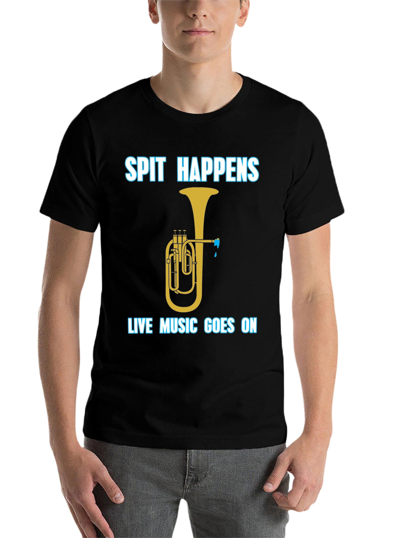 Spit Happens Music T-Shirt - Live Music Goes On! - 7