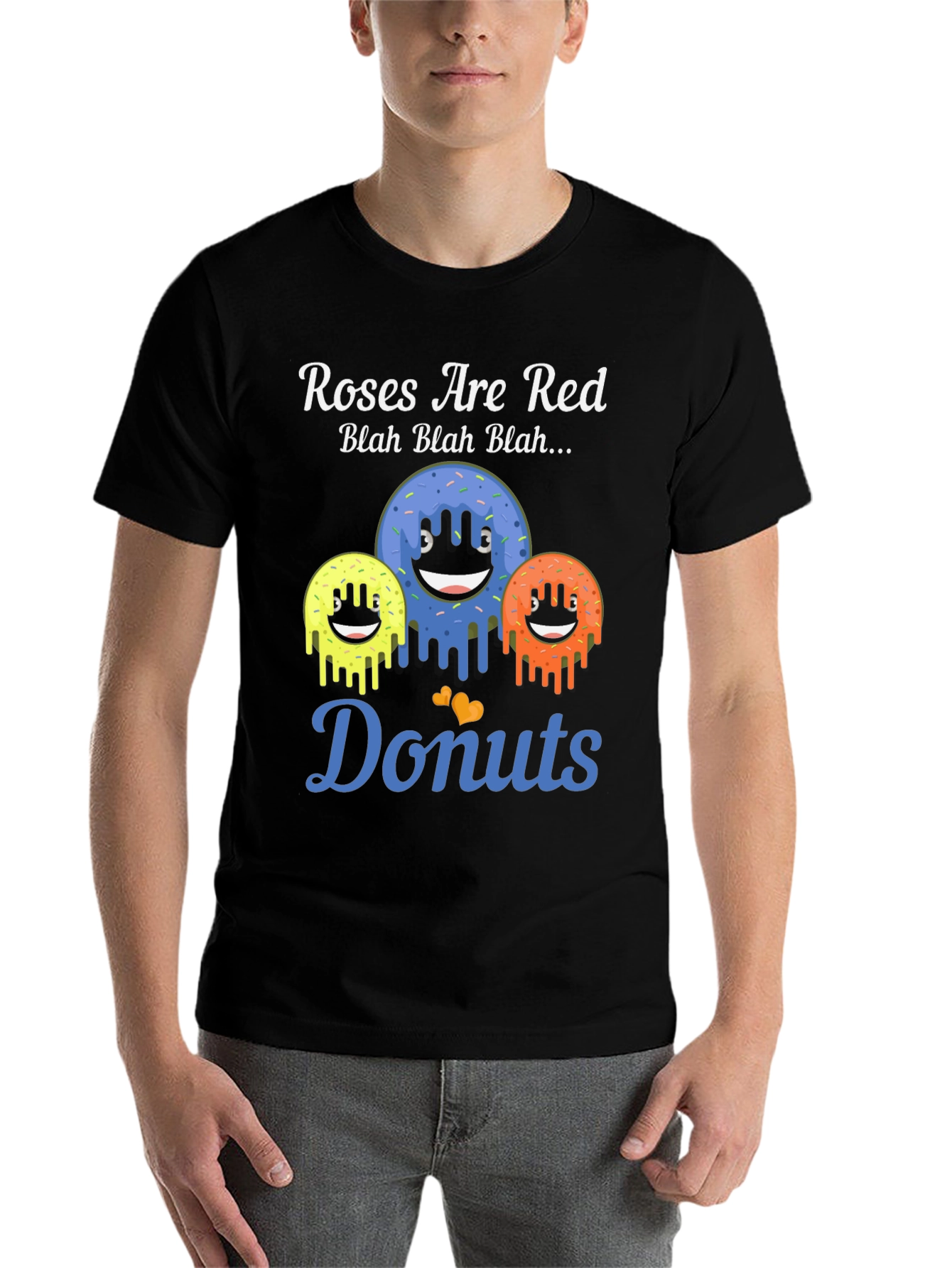 Black Roses are Red Donuts Graphic T-Shirt view 7