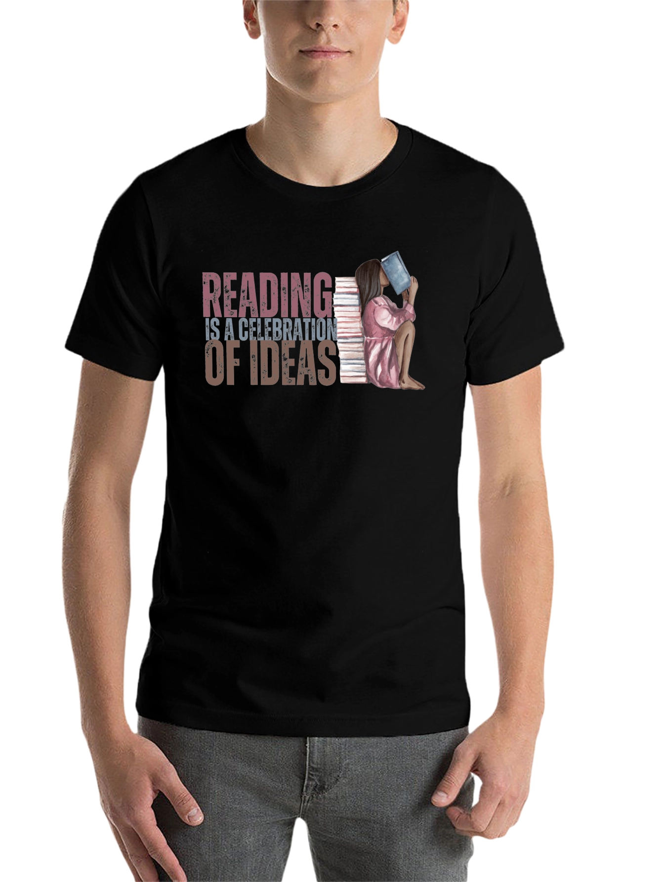 Black Reading is Celebration of Ideas T-Shirt view 7