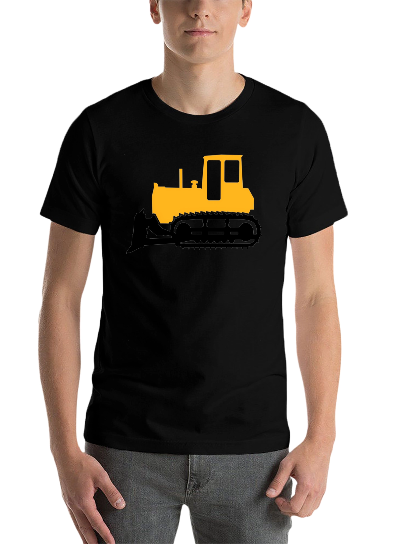Black Bulldozer Graphic T-Shirt - Heavy Equipment Tee view 7