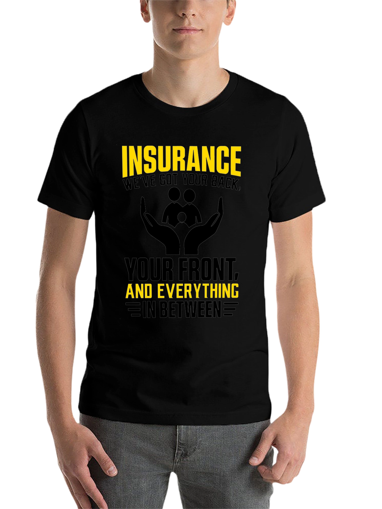Black Insurance Coverage T-Shirt - We've Got Your Back! view 7