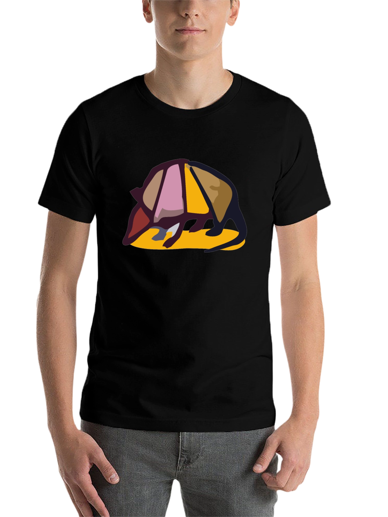 Black Armadillo Graphic Tee - Unique Design, Casual Style view 7