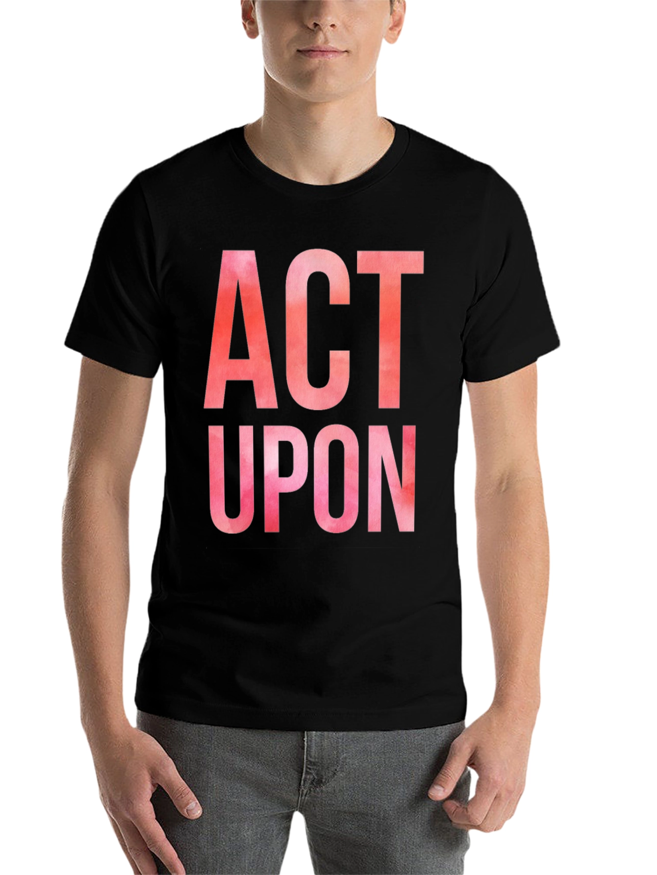 Black Act Upon Graphic Tee - Bold Statement Shirt view 7