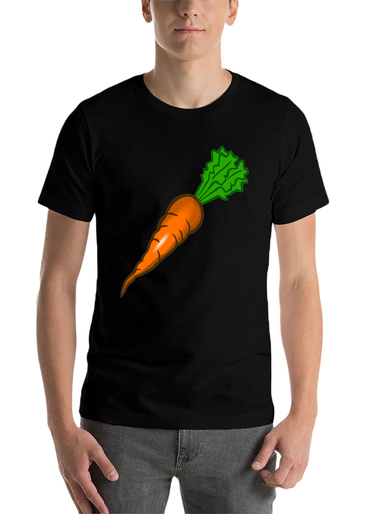 Black Carrot Graphic Tee - Vegetable Lover's T-Shirt view 7
