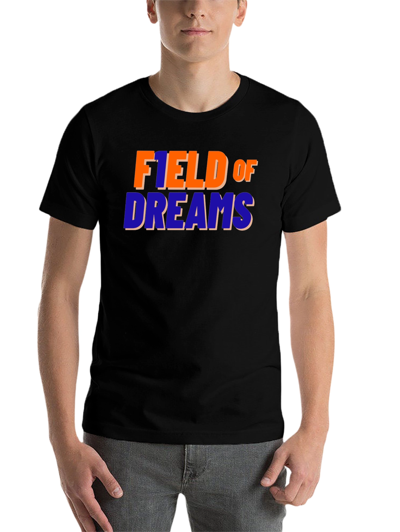 Black Field of Dreams Graphic T-Shirt - Retro Style view 7