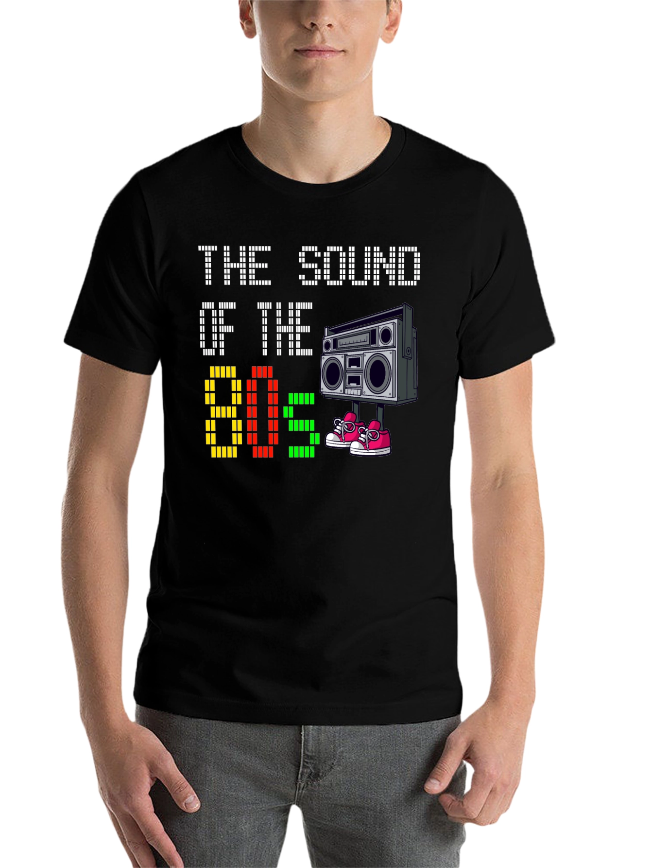 Black Retro 80s Sound T-Shirt view 7
