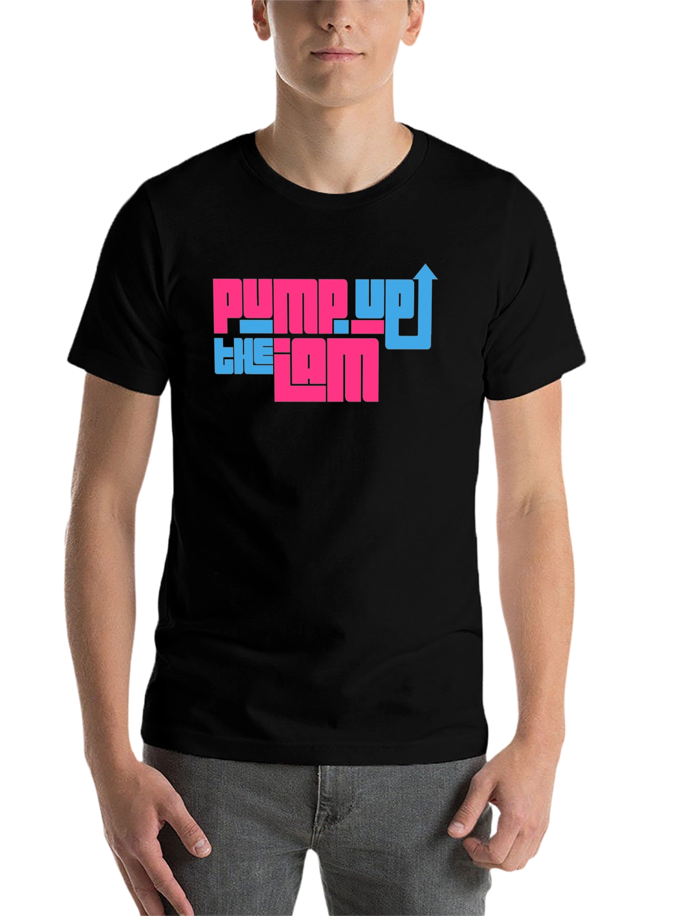 Black Pump Up the Jam Graphic Tee - Cool Retro Design view 7