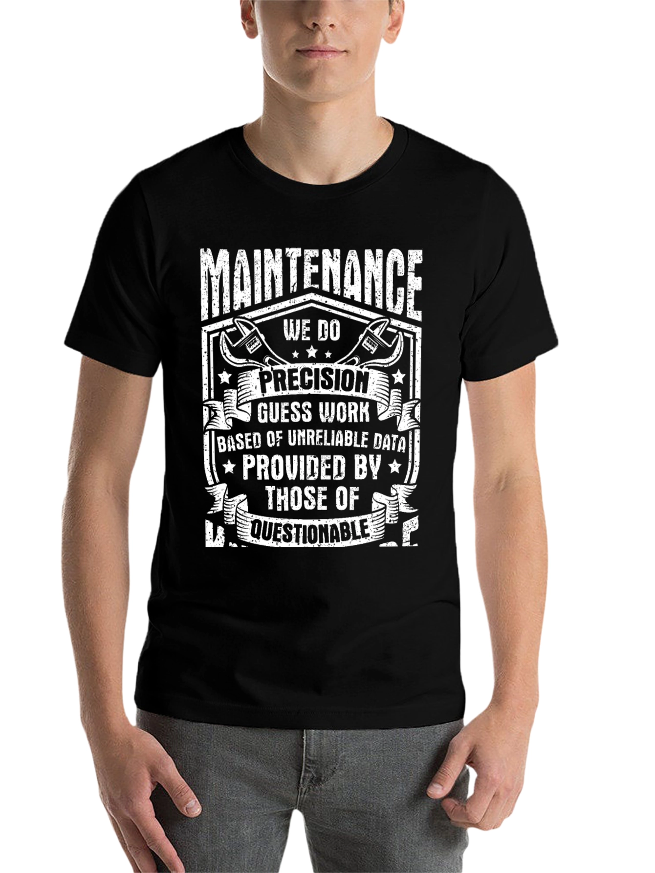 Black Maintenance Precision Graphic Tee view 7