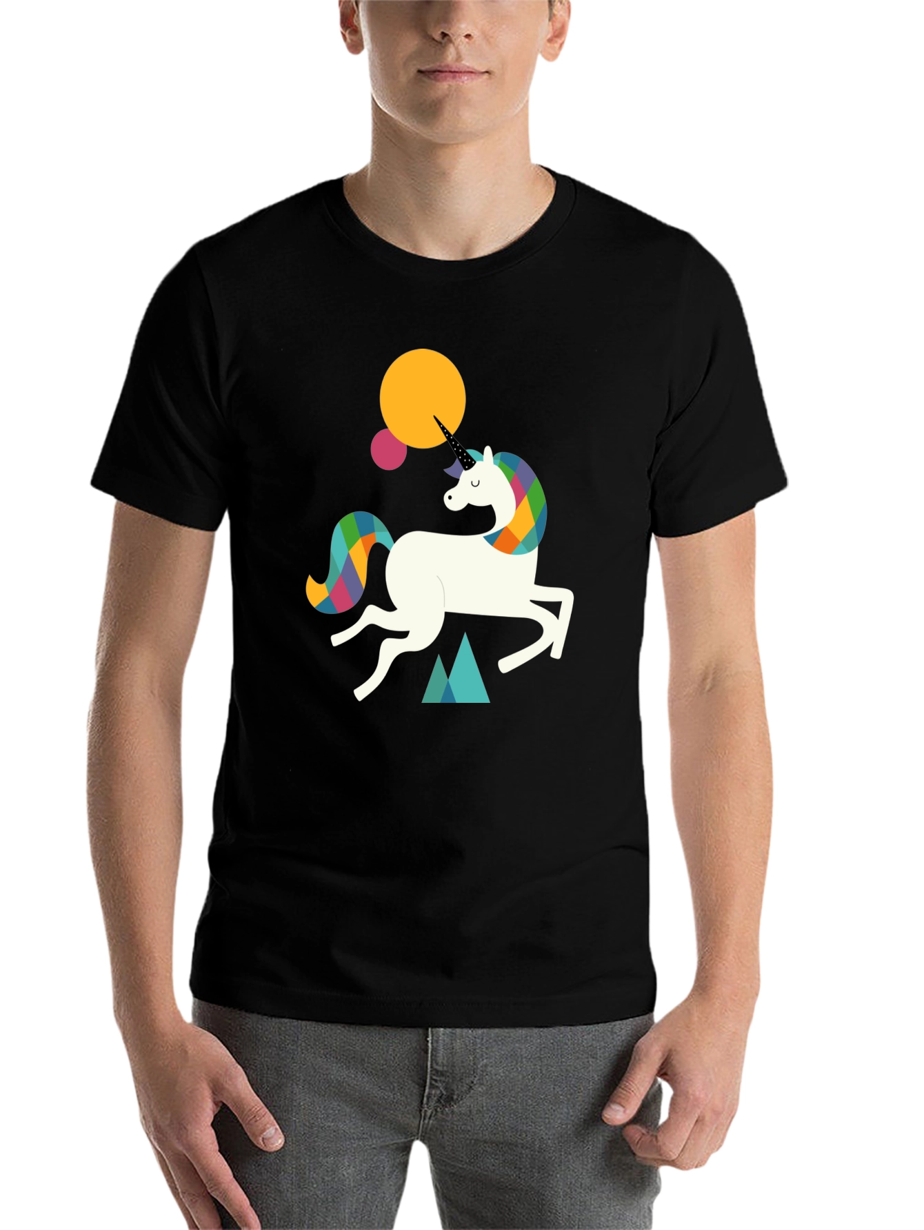 Black Unicorn Graphic Tee - Fun & Stylish Black T-Shirt view 7