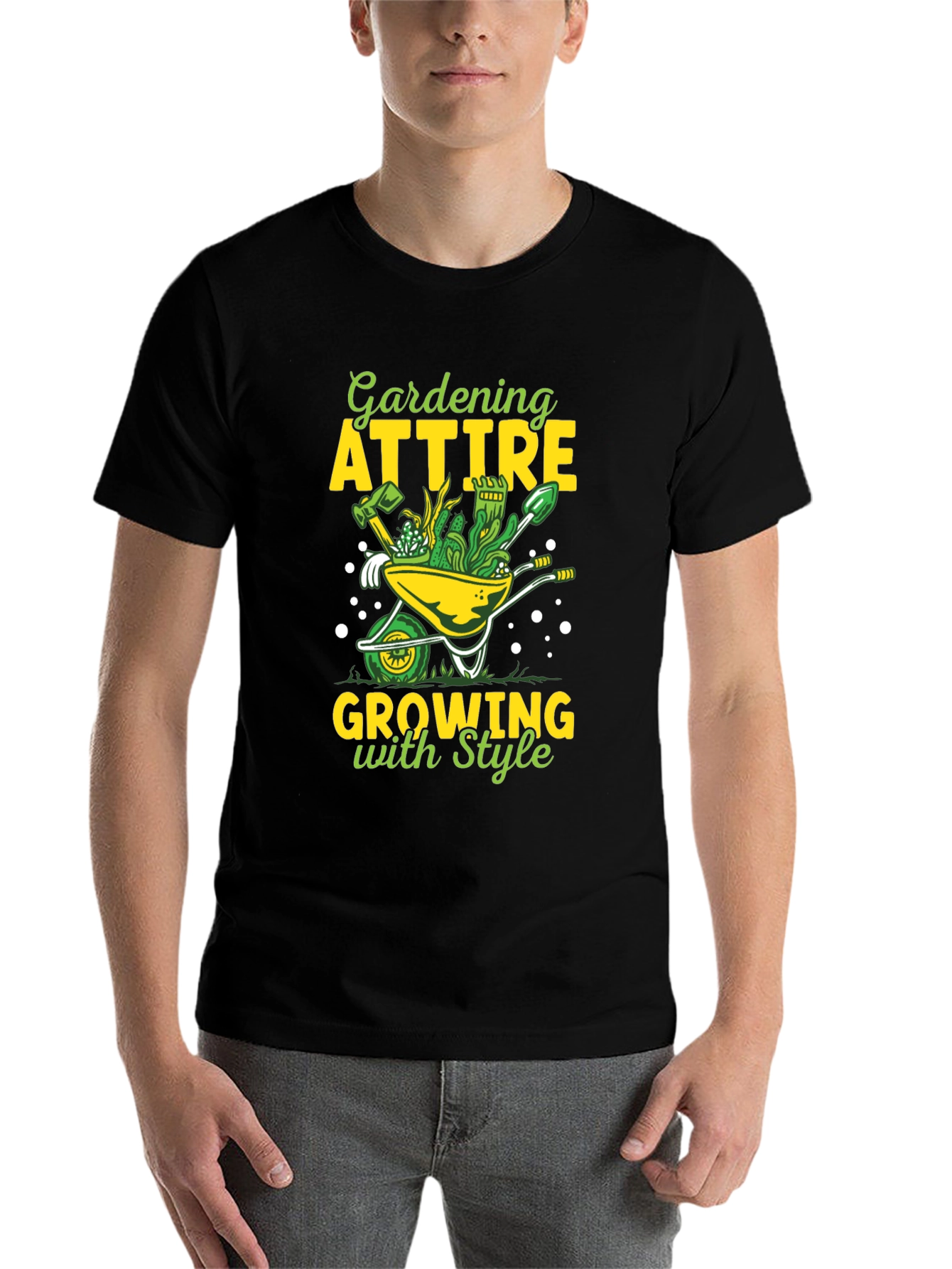 Black Gardening Attire T-Shirt - Growing with Style view 7