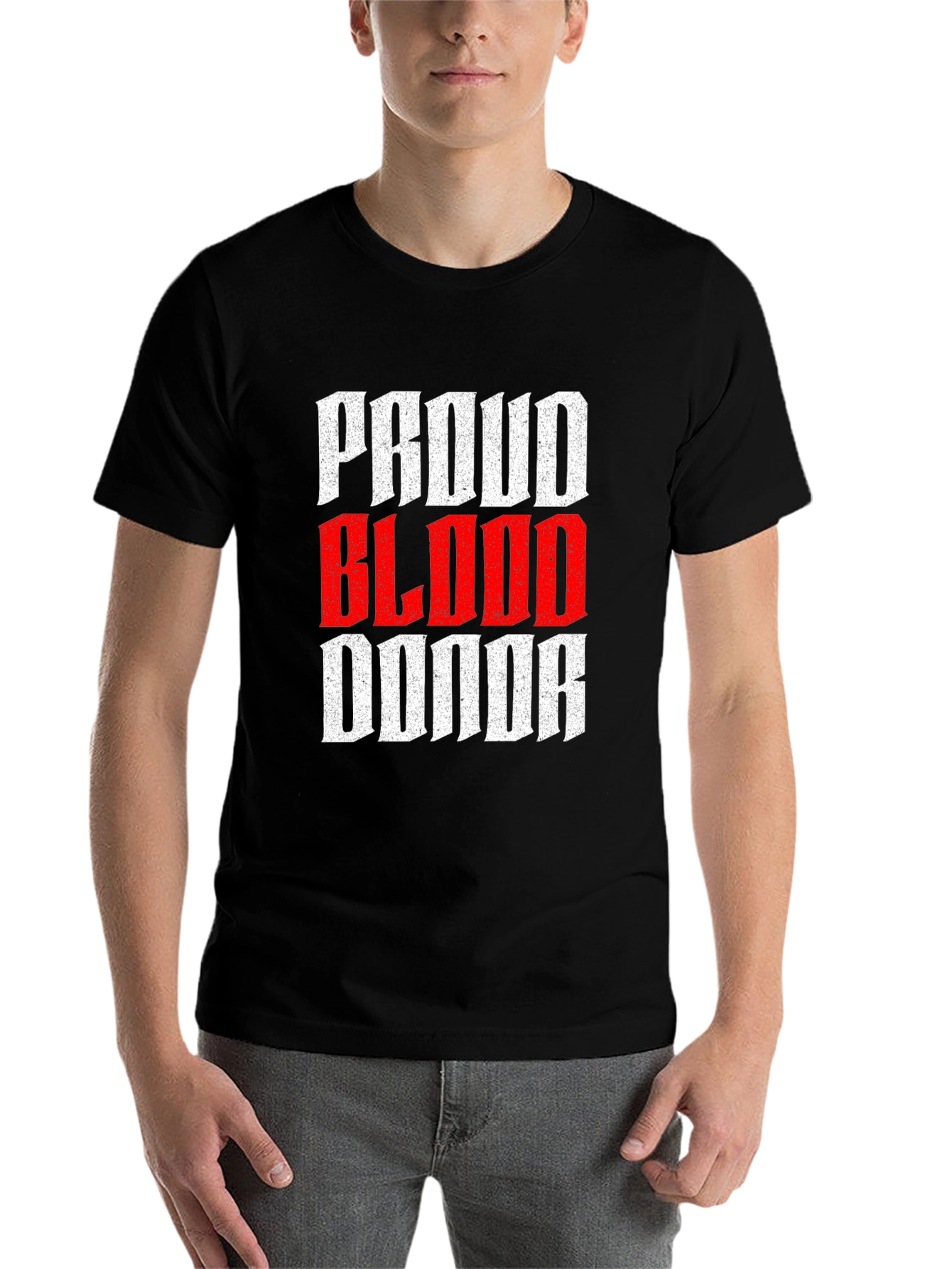 Black Proud Blood Donor Graphic Tee - Stylish & Supportive view 7