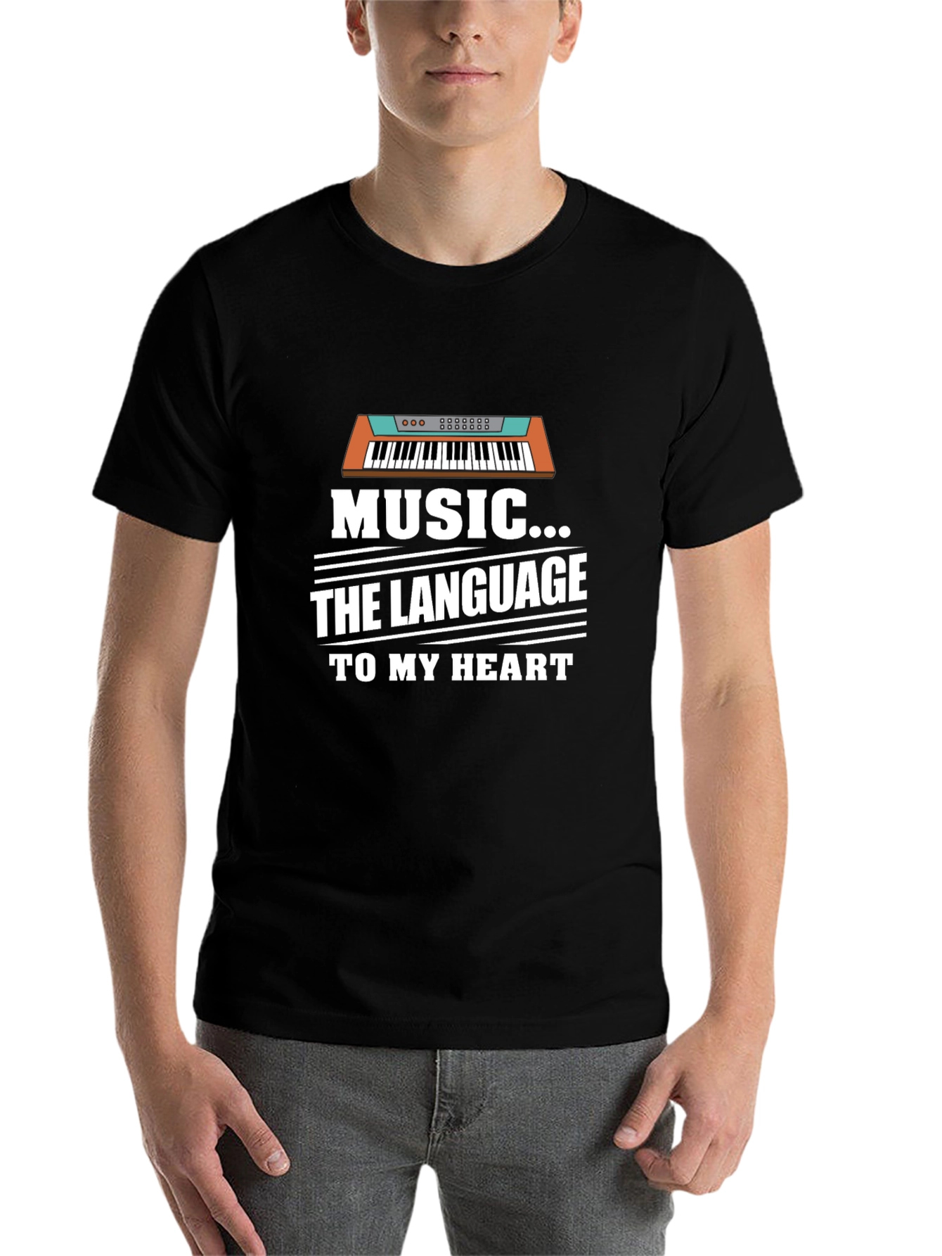Black Music is the Language to My Heart T-Shirt view 7