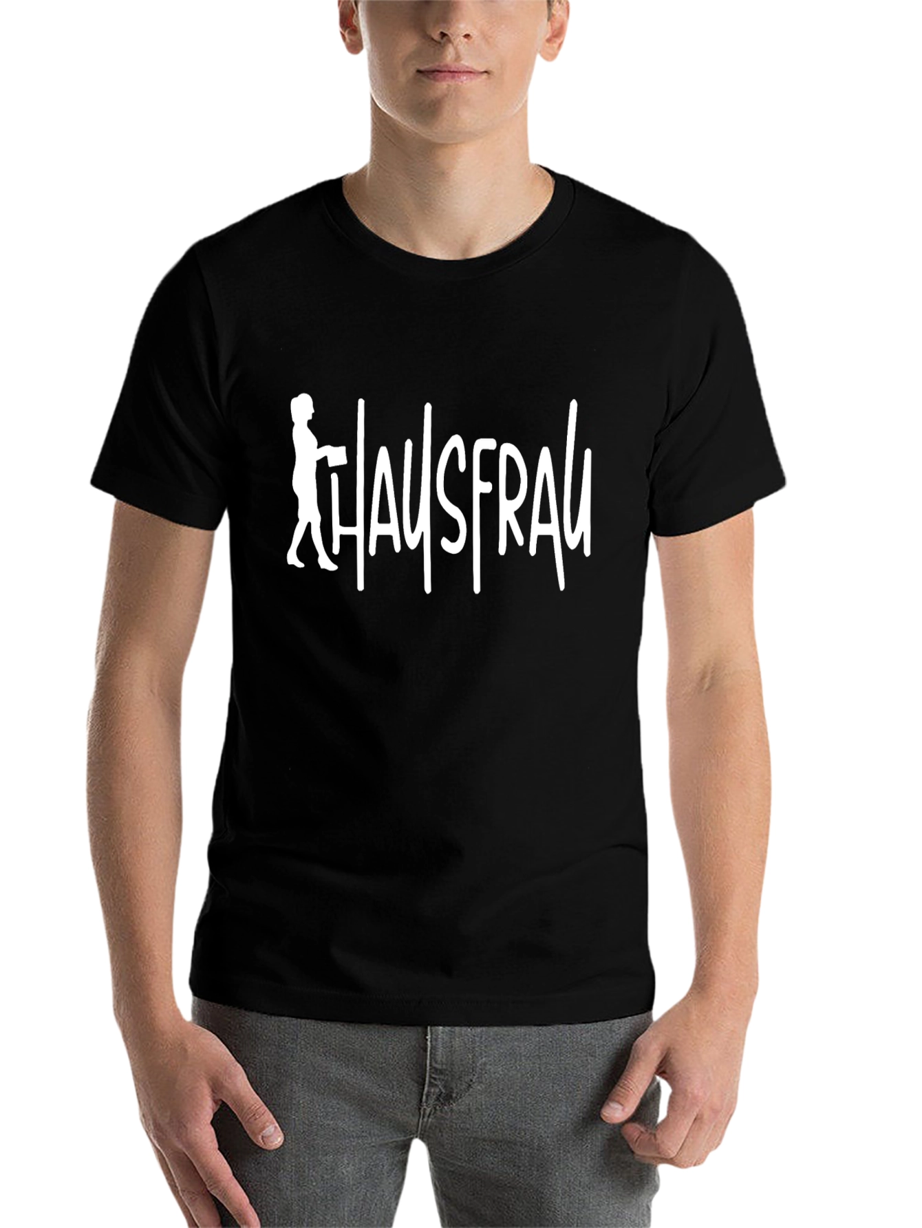 Black Hausfrau Graphic Tee - Novelty T-Shirt view 7