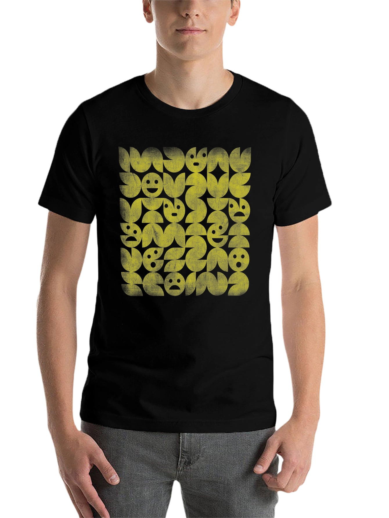 Black Retro Graphic Print Black T-Shirt view 7