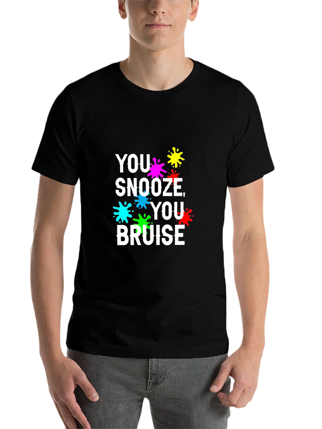Black You Snooze You Bruise T-Shirt view 7