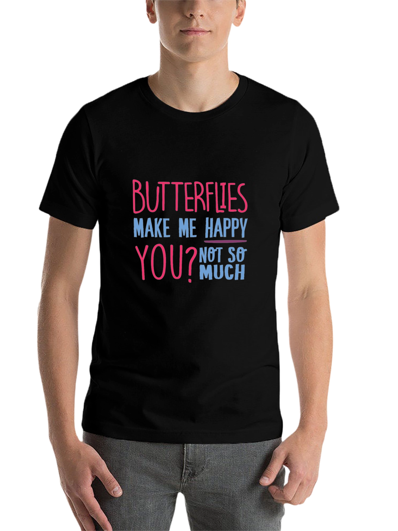 Black Butterflies Make Me Happy Tee view 7