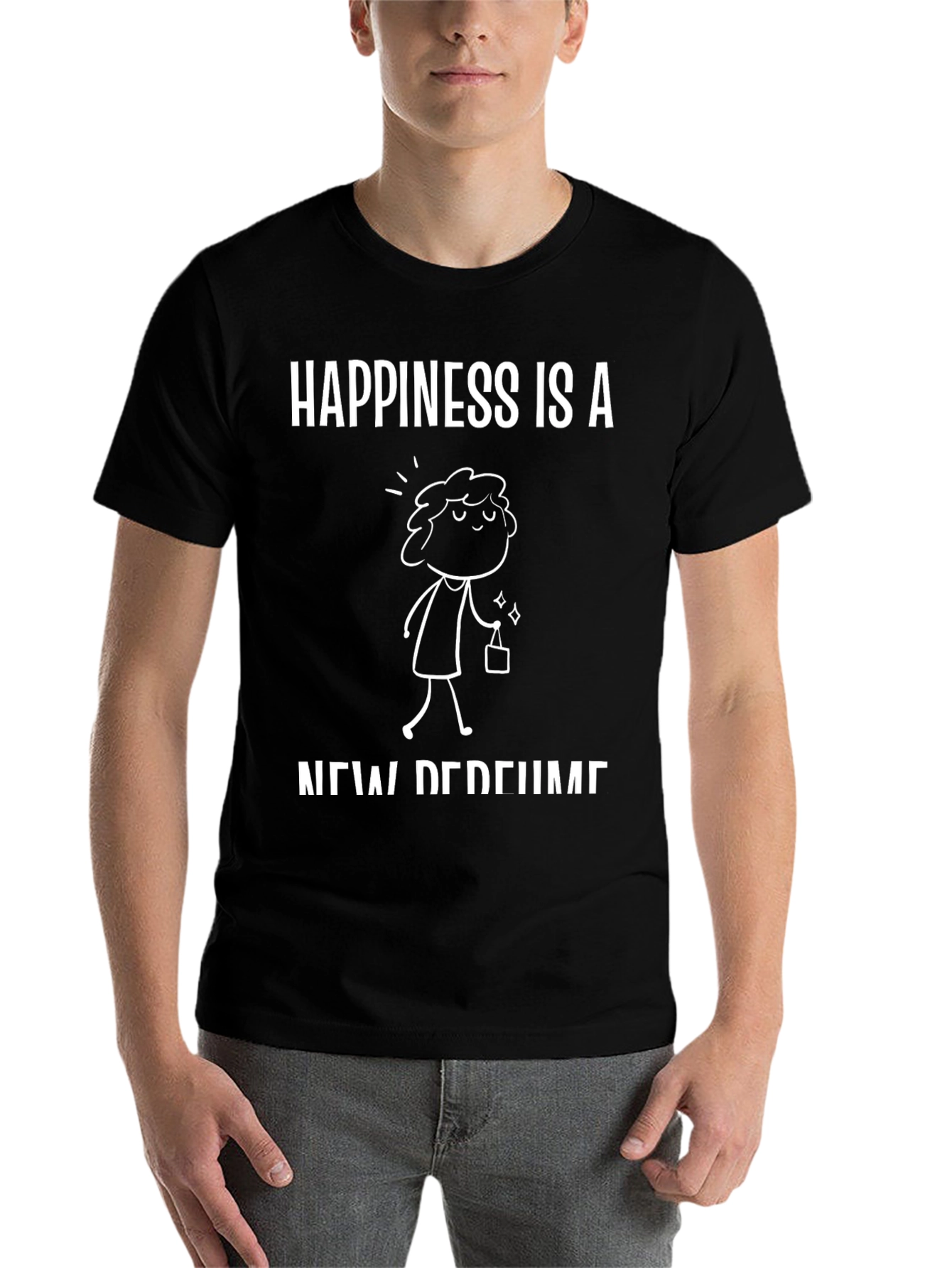 Black Happiness is a New Perfume Black T-Shirt view 7