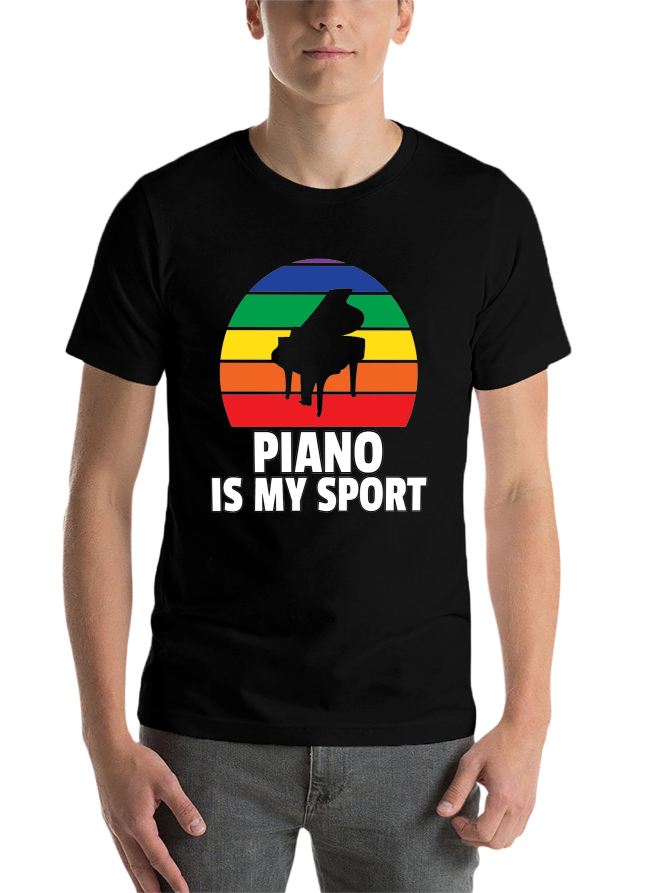 Black Piano Is My Sport Graphic Tee view 7