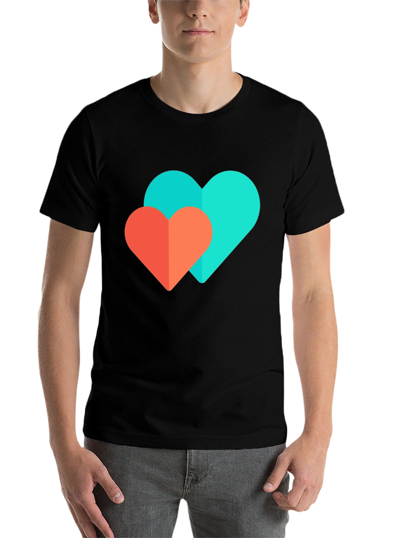 Black Heart Graphic Black T-Shirt view 7