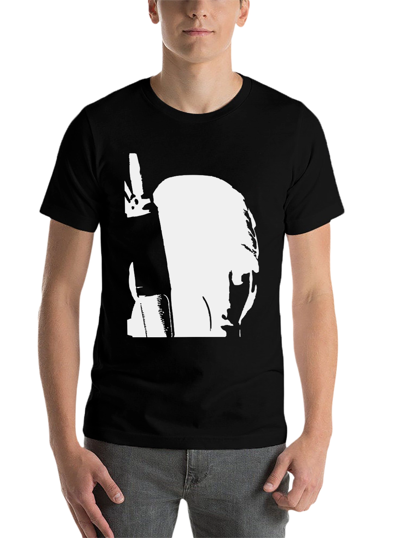 Black Monochrome Graphic Tee view 7