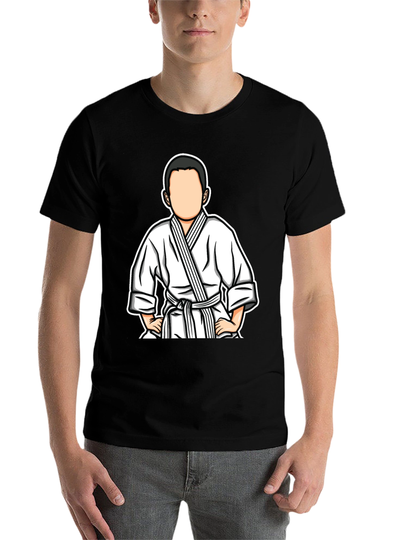 Black Karate Kid Tee - Cool Martial Arts Graphic T-Shirt view 7