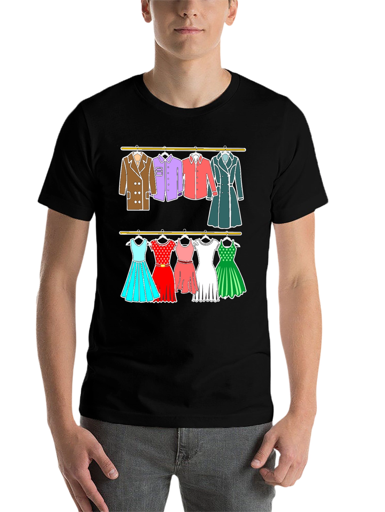 Black Clothes Rack T-Shirt view 7