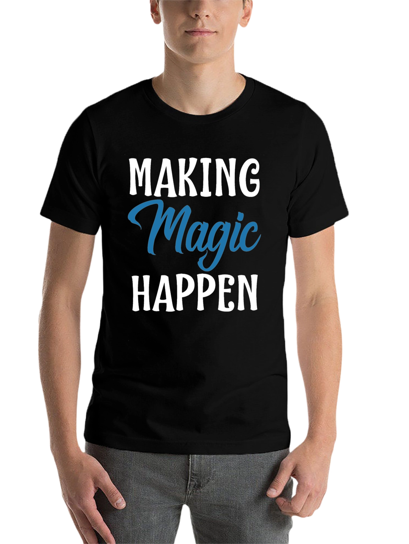 Black Making Magic Happen Graphic Tee view 7