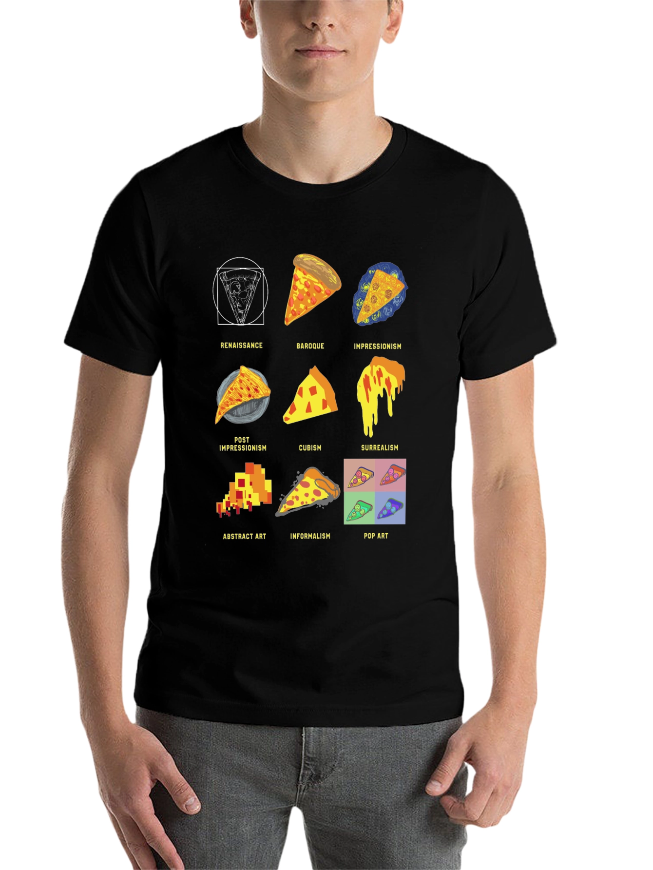 Pizza Art Styles T-Shirt: Renaissance to Pop Art! - 7