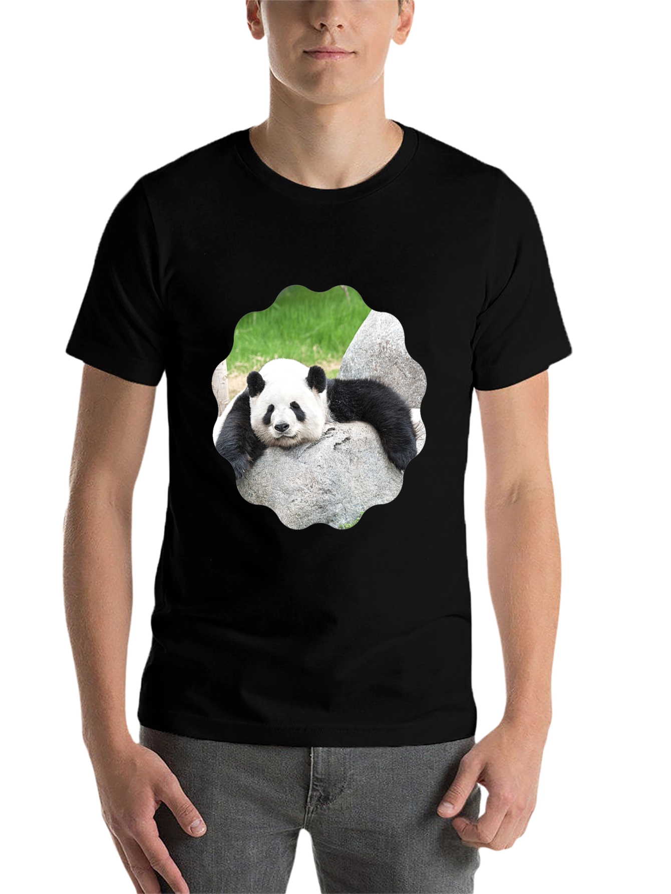 Black Panda Bear Graphic Tee - Cool Animal Lover Shirt view 7