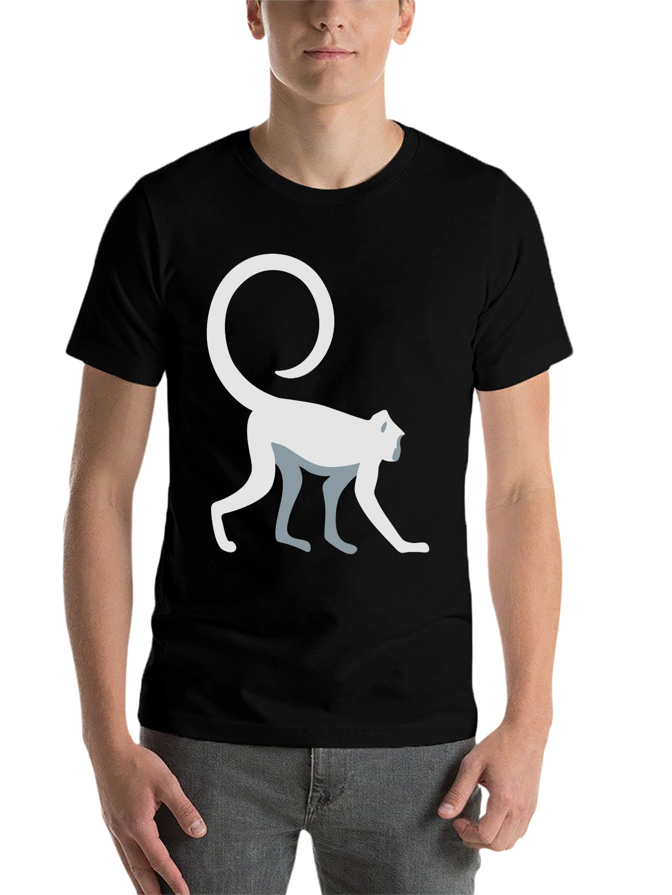 Black Monkey Graphic Black T-Shirt view 7