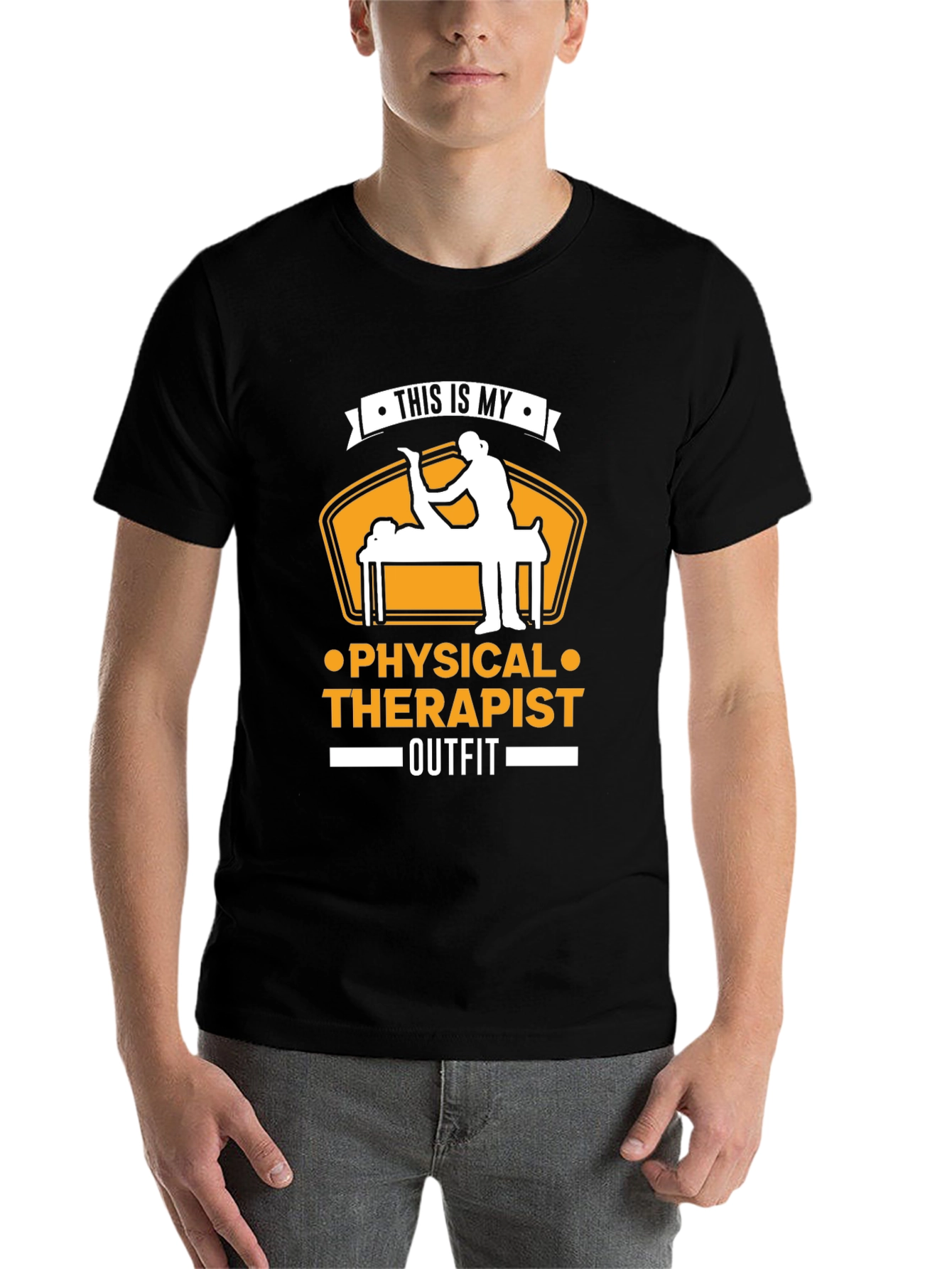Black Physical Therapist Outfit T-Shirt view 7