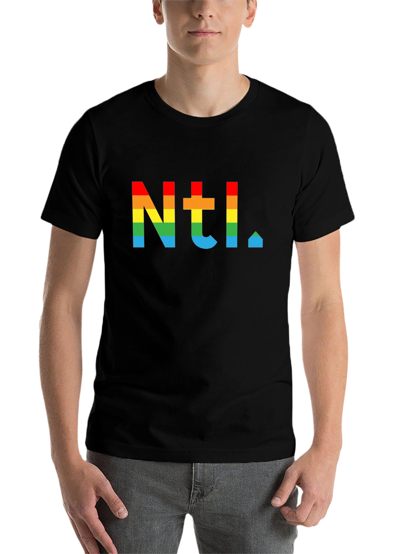 Black Rainbow NTL T-Shirt - Pride Apparel view 7