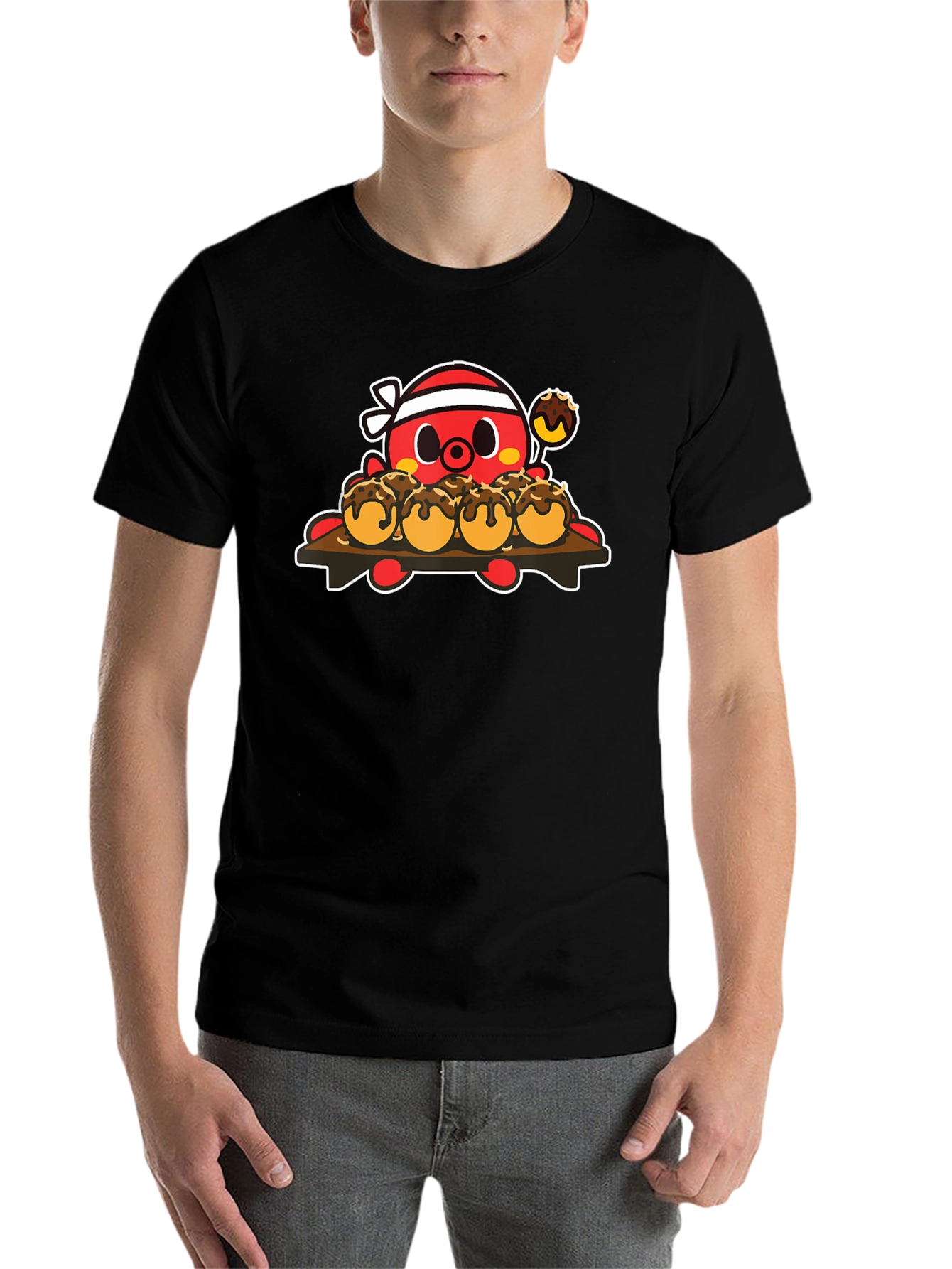 Black Octopus Takoyaki T-Shirt view 7