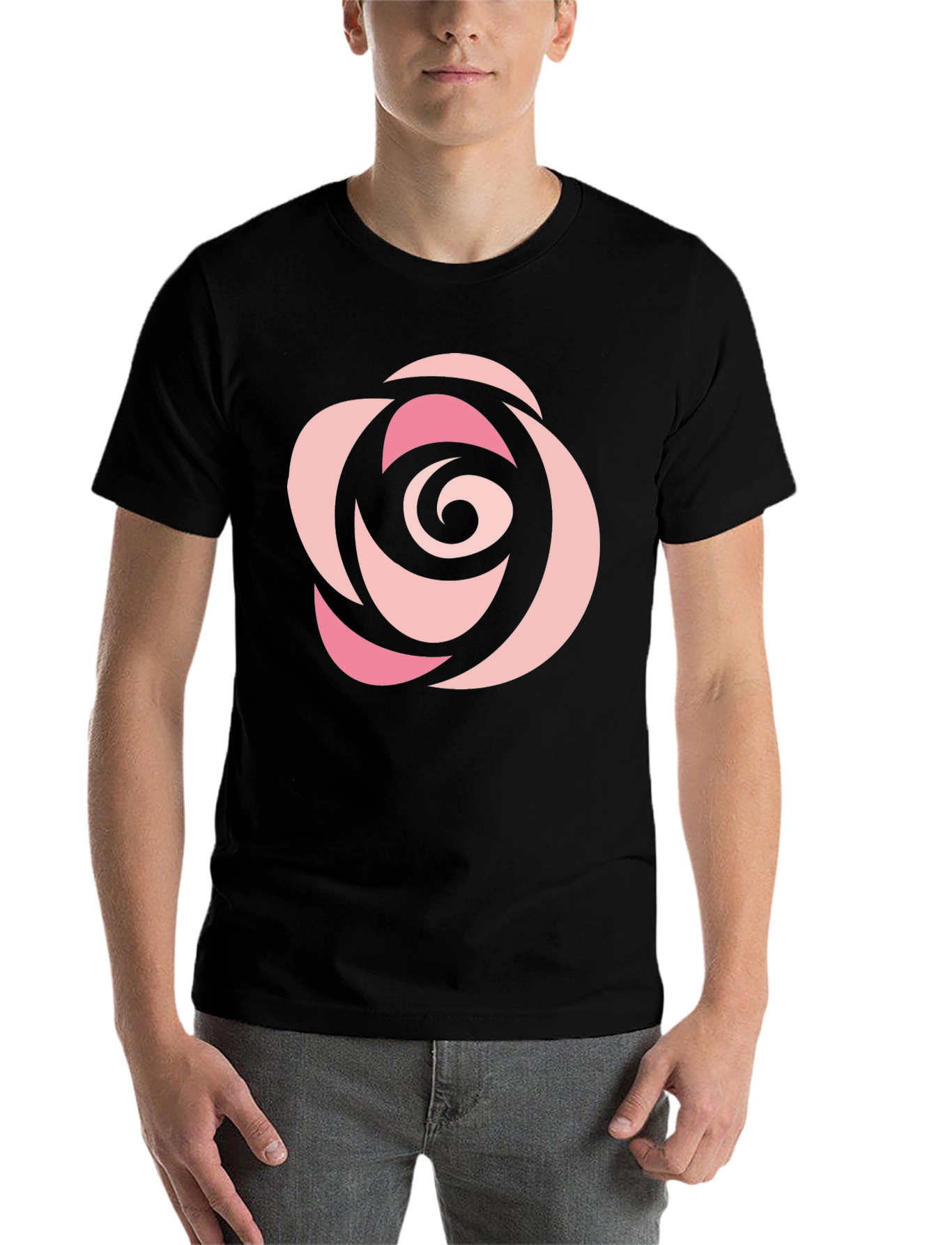 Black Rose Graphic Black T-Shirt - Casual Style view 7