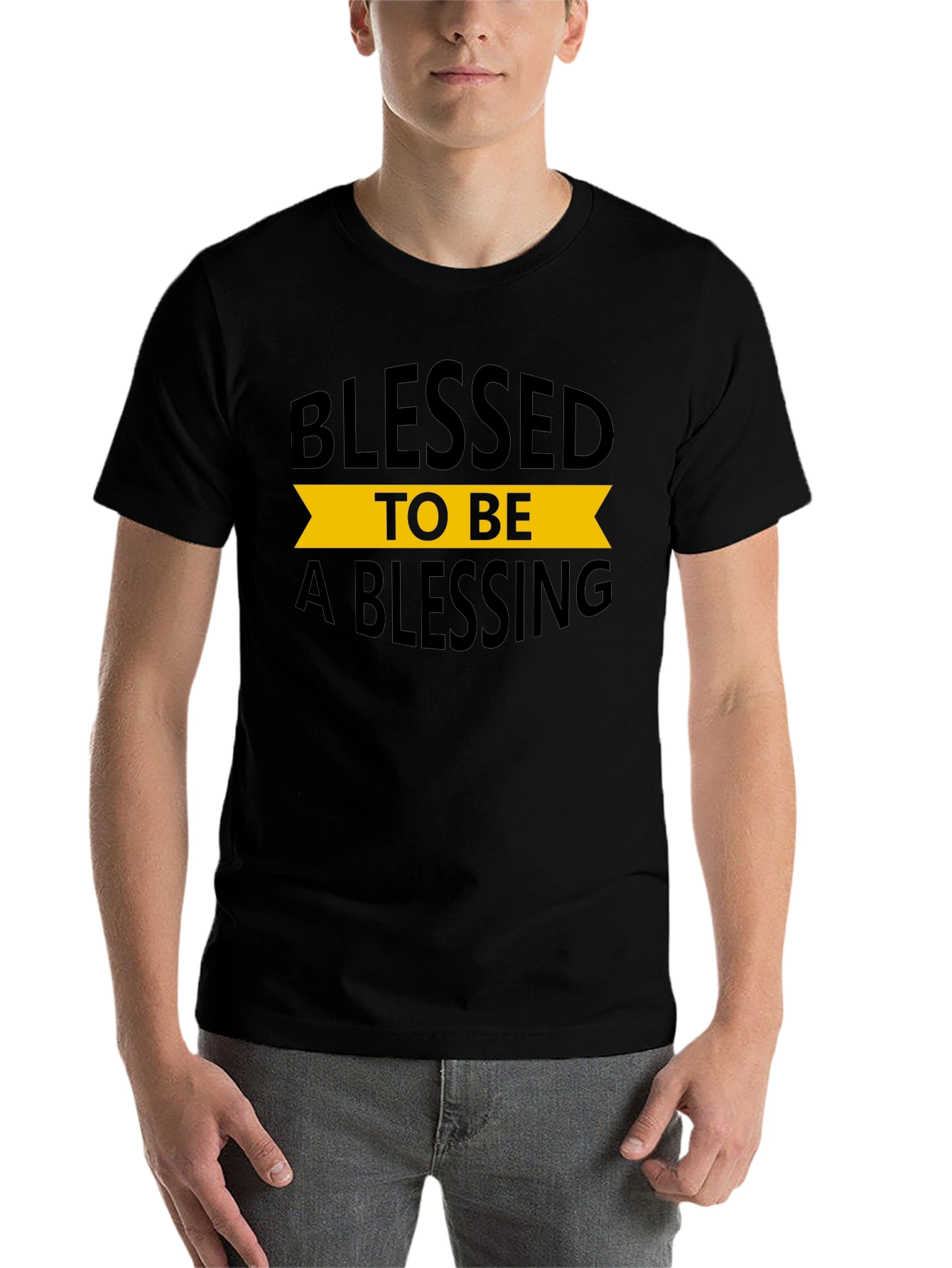 Black Blessed to Be a Blessing Black T-Shirt view 7