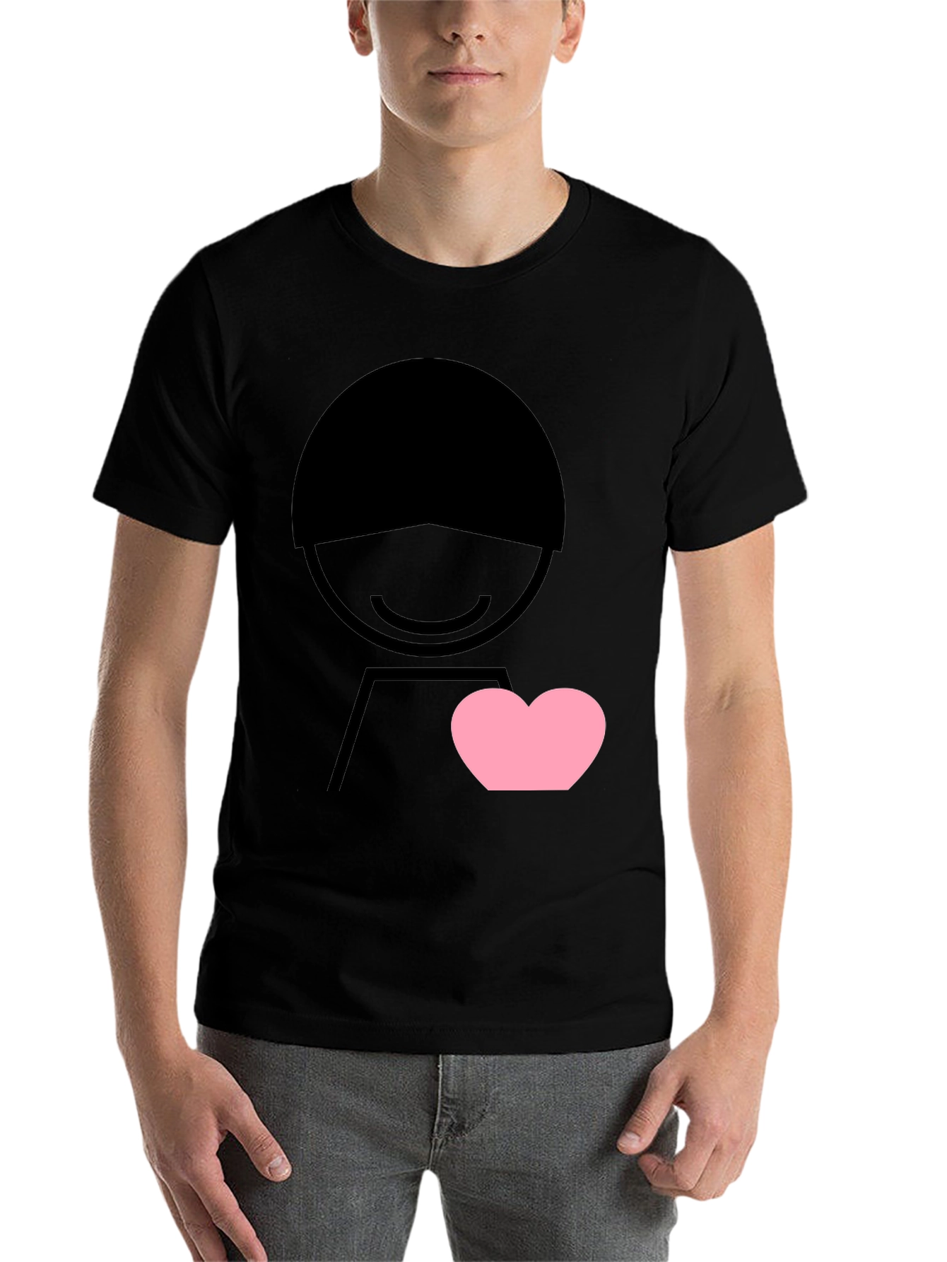 Black Heart Graphic Tee - Men's Black Short Sleeve view 7