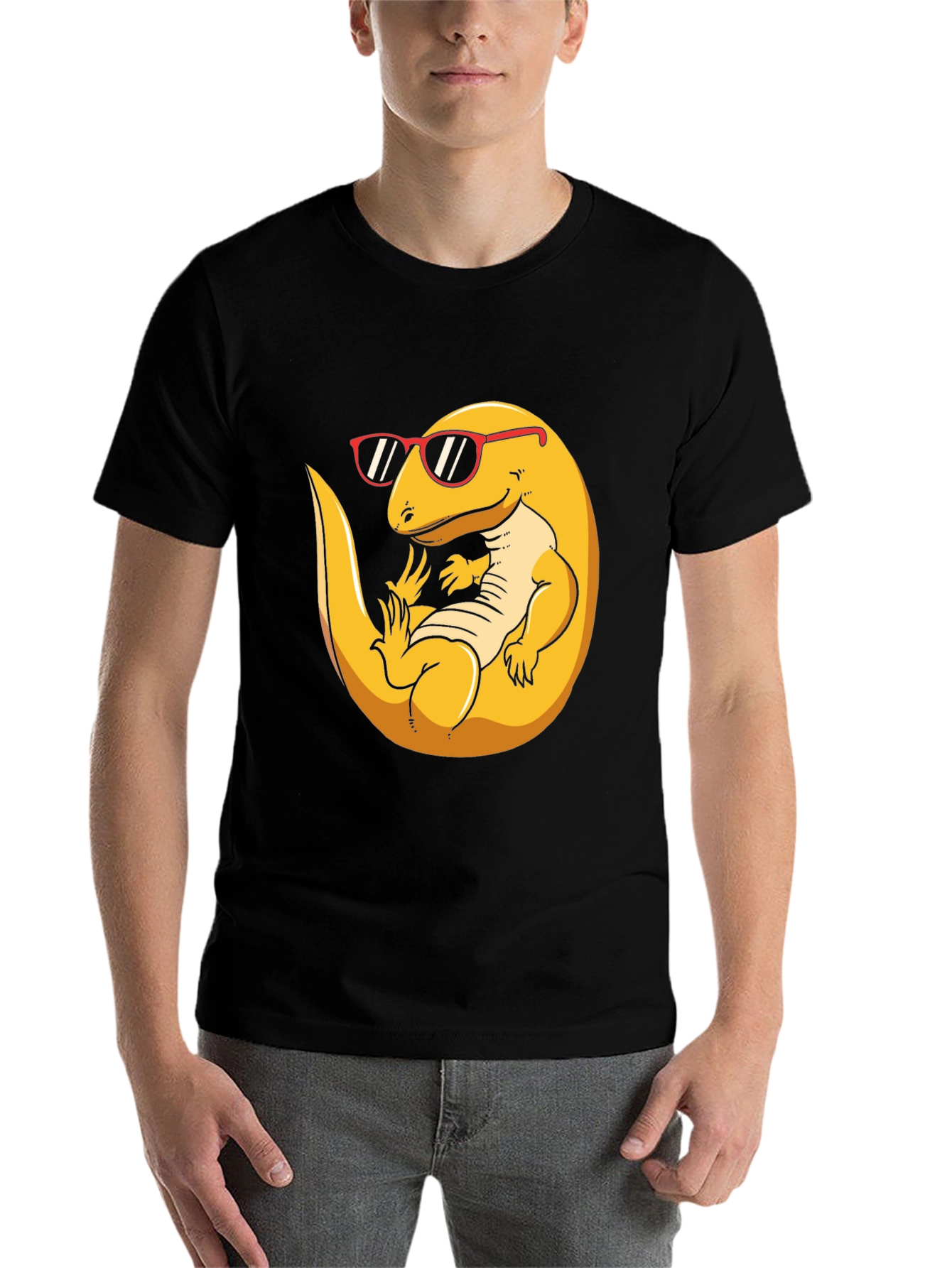Black Cool Lizard T-Shirt - Black view 7