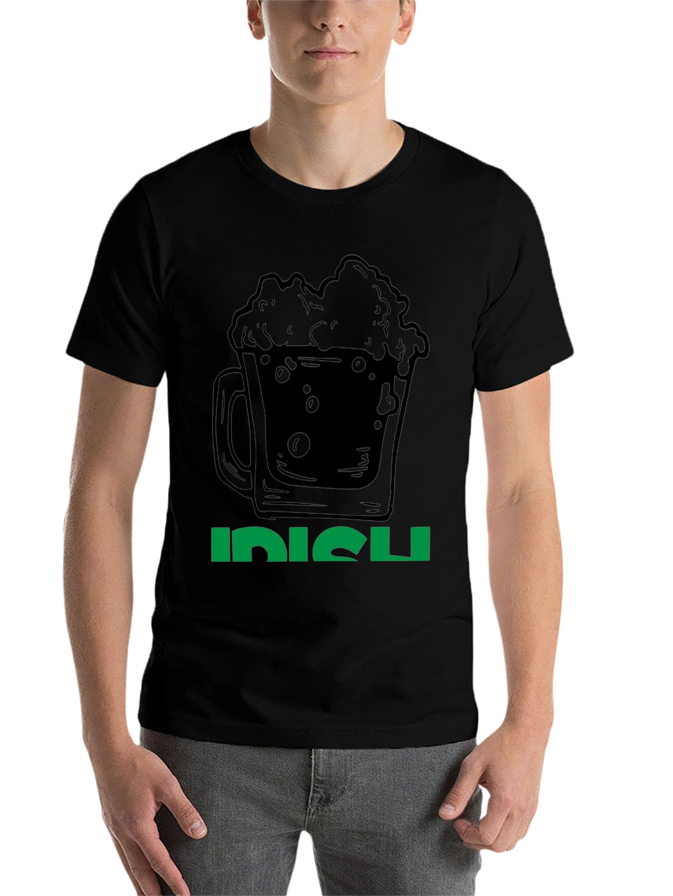 Black Irish Beer Mug Graphic Tee - St. Patrick's Day T-Shirt view 7