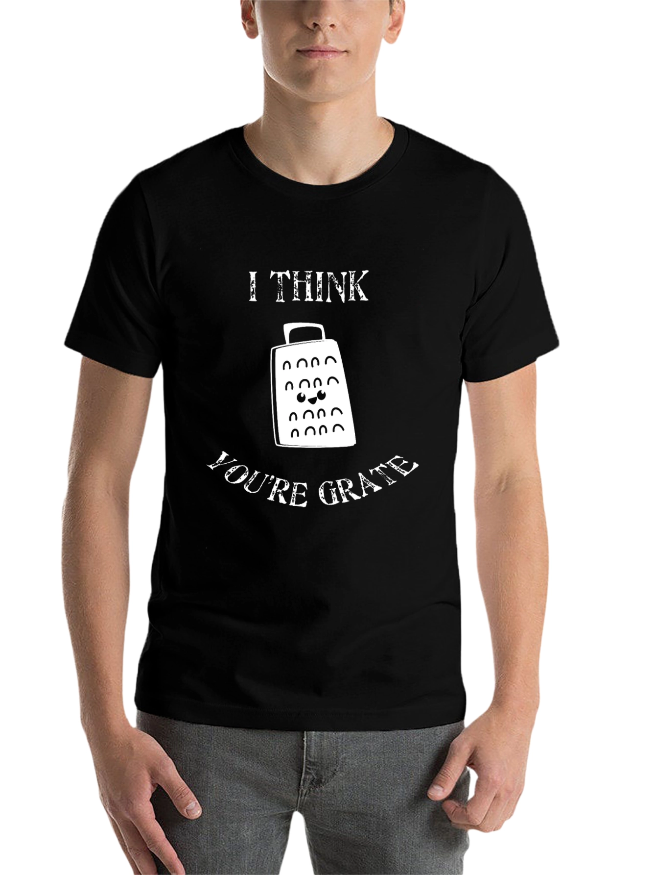Funny 'I Think You're Grate' Grater Graphic Tee - 7
