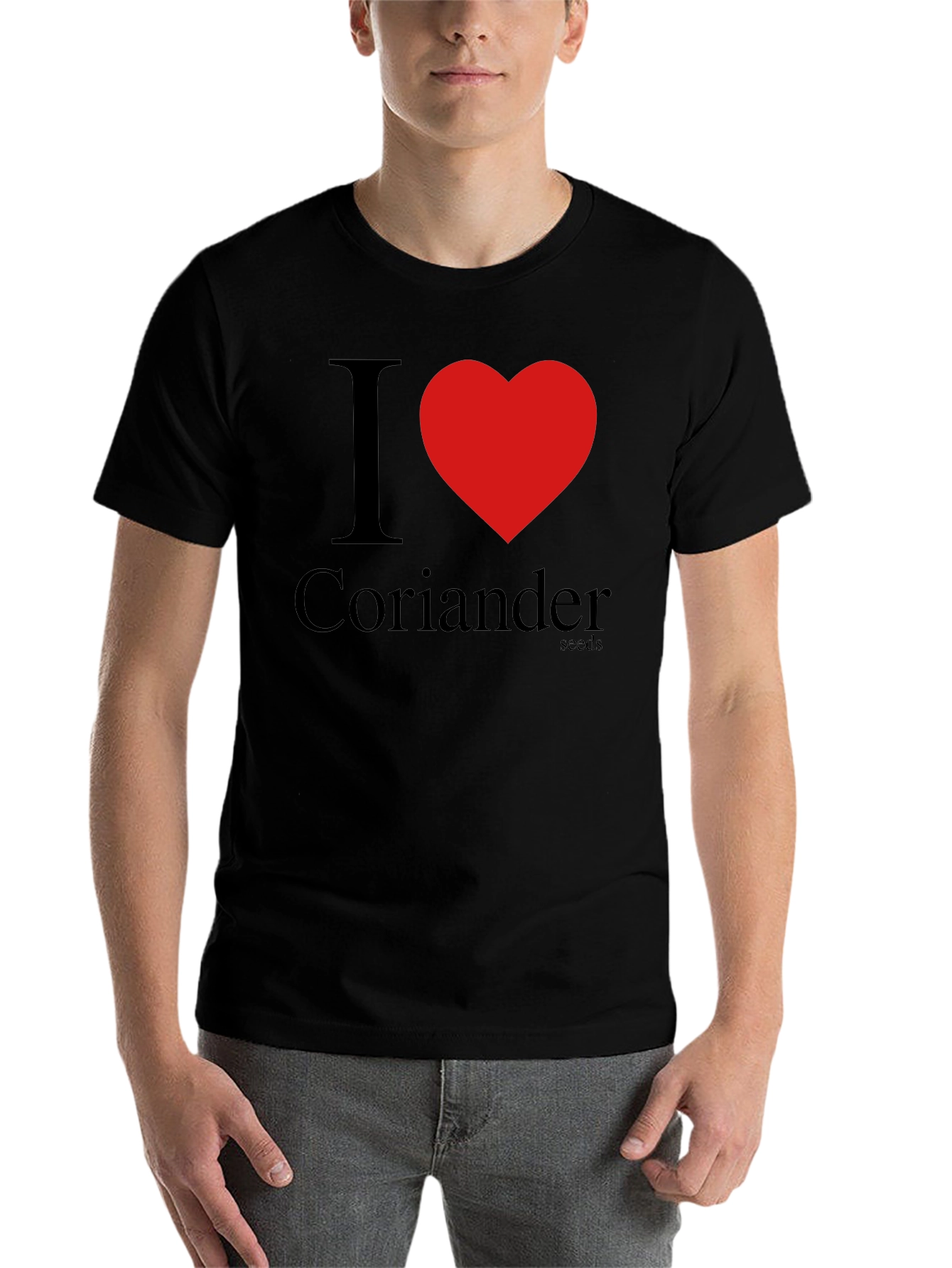 Black I Heart Coriander Seeds Black T-Shirt view 7